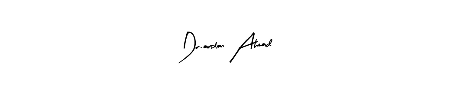 You can use this online signature creator to create a handwritten signature for the name Dr.arslan Ahmad. This is the best online autograph maker. Dr.arslan Ahmad signature style 8 images and pictures png