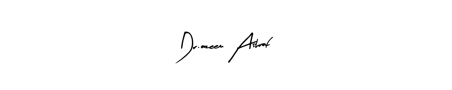 The best way (Arty Signature) to make a short signature is to pick only two or three words in your name. The name Dr.azeem Ashraf include a total of six letters. For converting this name. Dr.azeem Ashraf signature style 8 images and pictures png