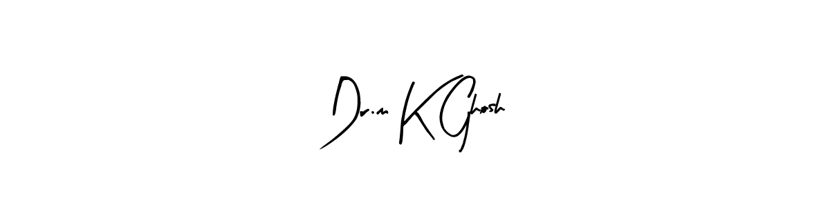 Dr.m K Ghosh stylish signature style. Best Handwritten Sign (Arty Signature) for my name. Handwritten Signature Collection Ideas for my name Dr.m K Ghosh. Dr.m K Ghosh signature style 8 images and pictures png