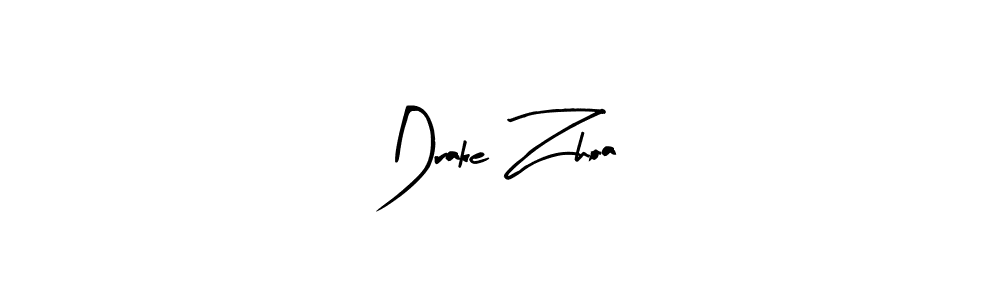 Make a beautiful signature design for name Drake Zhoa. With this signature (Arty Signature) style, you can create a handwritten signature for free. Drake Zhoa signature style 8 images and pictures png