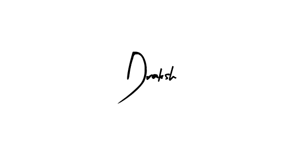 Use a signature maker to create a handwritten signature online. With this signature software, you can design (Arty Signature) your own signature for name Draksh. Draksh signature style 8 images and pictures png