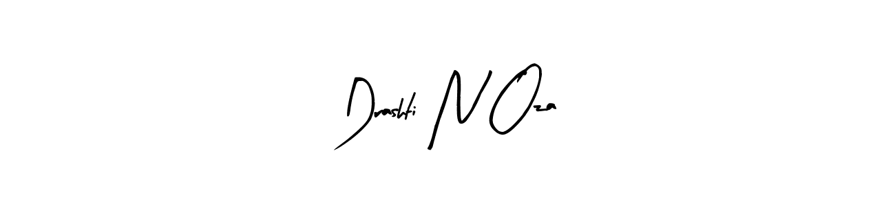 Create a beautiful signature design for name Drashti N Oza. With this signature (Arty Signature) fonts, you can make a handwritten signature for free. Drashti N Oza signature style 8 images and pictures png