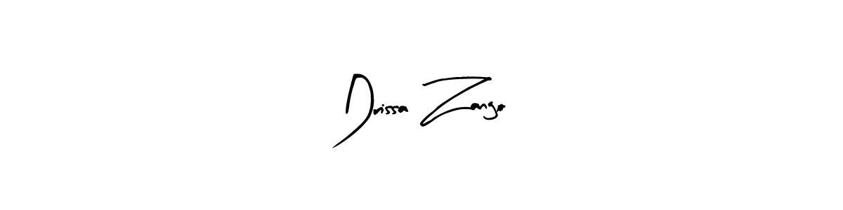 Make a beautiful signature design for name Drissa Zango. With this signature (Arty Signature) style, you can create a handwritten signature for free. Drissa Zango signature style 8 images and pictures png