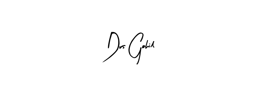 Make a beautiful signature design for name Drs Gohil. With this signature (Arty Signature) style, you can create a handwritten signature for free. Drs Gohil signature style 8 images and pictures png