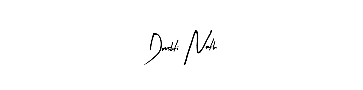 The best way (Arty Signature) to make a short signature is to pick only two or three words in your name. The name Drushti Nath include a total of six letters. For converting this name. Drushti Nath signature style 8 images and pictures png