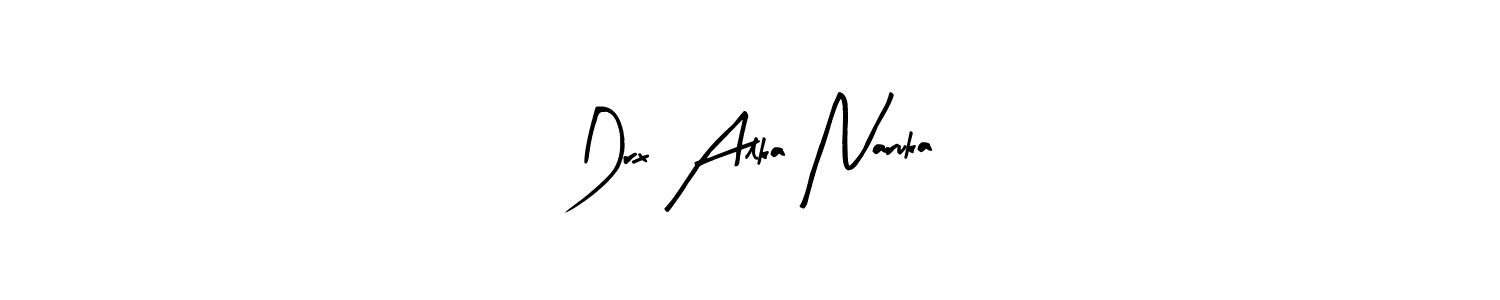 if you are searching for the best signature style for your name Drx Alka Naruka. so please give up your signature search. here we have designed multiple signature styles  using Arty Signature. Drx Alka Naruka signature style 8 images and pictures png