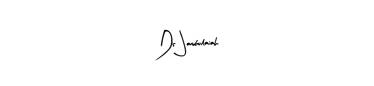 Use a signature maker to create a handwritten signature online. With this signature software, you can design (Arty Signature) your own signature for name Ds Jambulaiah. Ds Jambulaiah signature style 8 images and pictures png