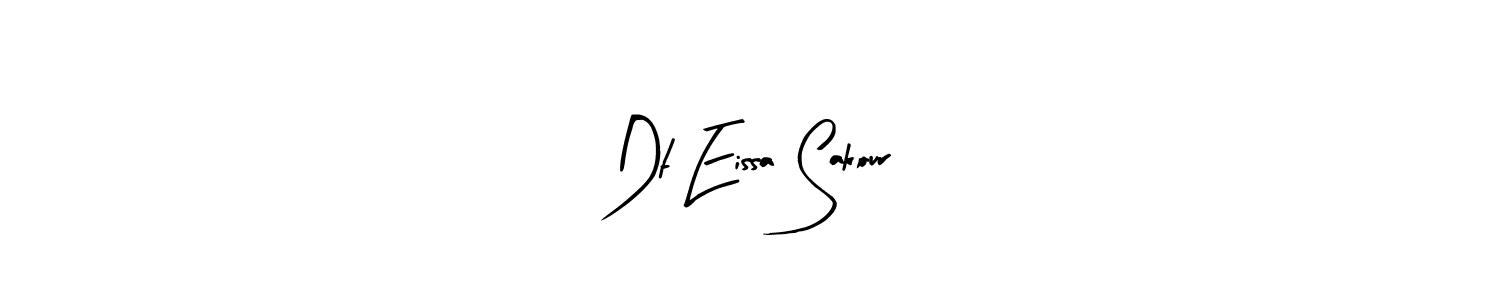 Similarly Arty Signature is the best handwritten signature design. Signature creator online .You can use it as an online autograph creator for name Dt Eissa Sakour. Dt Eissa Sakour signature style 8 images and pictures png
