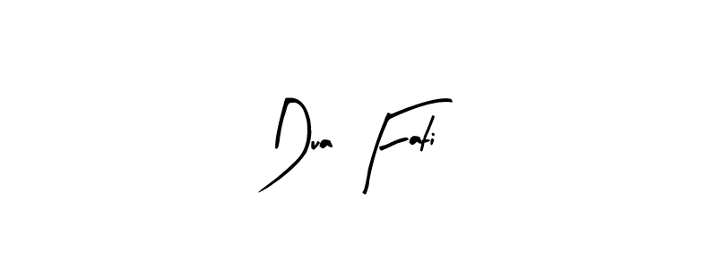 Make a beautiful signature design for name Dua Fati. With this signature (Arty Signature) style, you can create a handwritten signature for free. Dua Fati signature style 8 images and pictures png