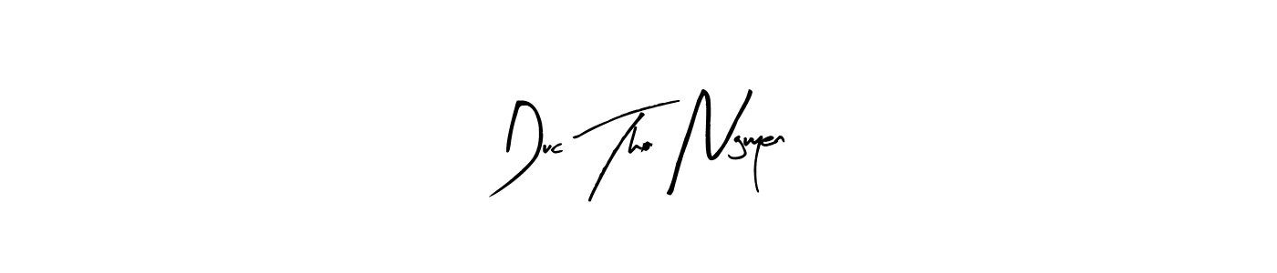 Make a beautiful signature design for name Duc Tho Nguyen. With this signature (Arty Signature) style, you can create a handwritten signature for free. Duc Tho Nguyen signature style 8 images and pictures png