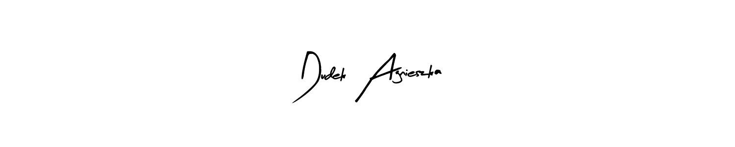 How to make Dudek Agnieszka signature? Arty Signature is a professional autograph style. Create handwritten signature for Dudek Agnieszka name. Dudek Agnieszka signature style 8 images and pictures png