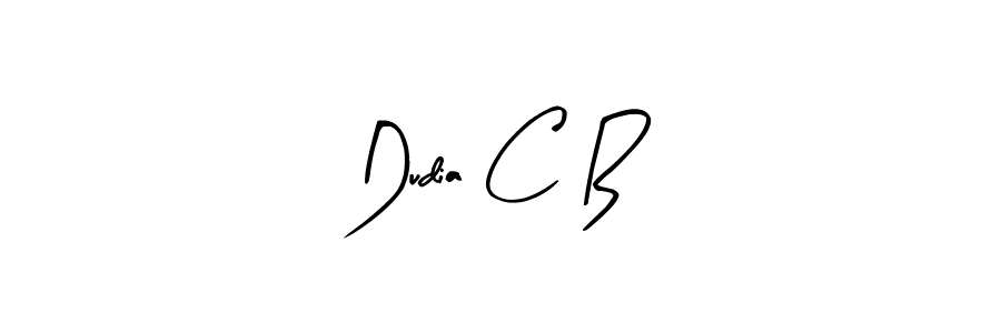 Design your own signature with our free online signature maker. With this signature software, you can create a handwritten (Arty Signature) signature for name Dudia C B. Dudia C B signature style 8 images and pictures png