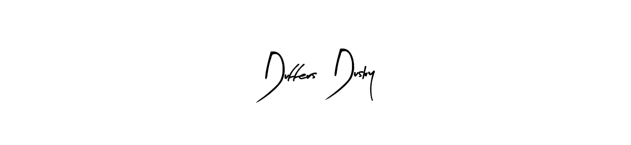 Create a beautiful signature design for name Duffers Dusky. With this signature (Arty Signature) fonts, you can make a handwritten signature for free. Duffers Dusky signature style 8 images and pictures png