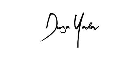 A modern signature idea for name Durga Yadav using Arty Signature font. Clean strokes and elegant curves make it stand out instantly. Durga Yadav signature style 8 images and pictures png