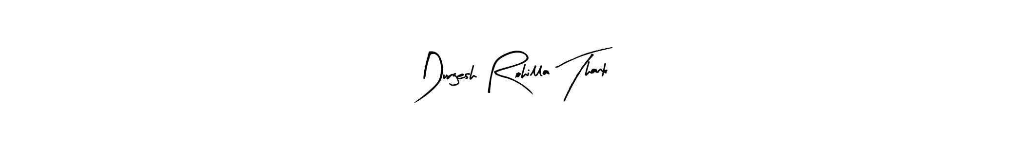 How to make Durgesh Rohilla Thank name signature. Use Arty Signature style for creating short signs online. This is the latest handwritten sign. Durgesh Rohilla Thank signature style 8 images and pictures png