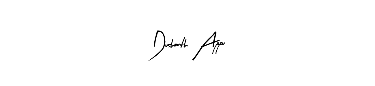 The best way (Arty Signature) to make a short signature is to pick only two or three words in your name. The name Dushanth Appu include a total of six letters. For converting this name. Dushanth Appu signature style 8 images and pictures png