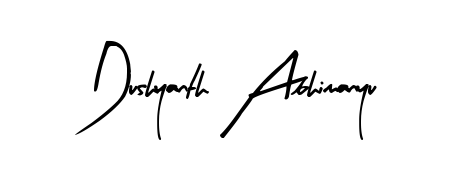 Make a beautiful signature design for name Dushyanth Abhimanyu. With this signature (Arty Signature) style, you can create a handwritten signature for free. Dushyanth Abhimanyu signature style 8 images and pictures png