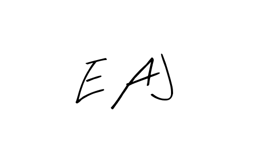 Make a beautiful signature design for name E A J. With this signature (Arty Signature) style, you can create a handwritten signature for free. E A J signature style 8 images and pictures png