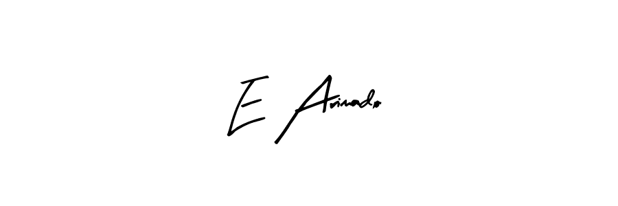 Similarly Arty Signature is the best handwritten signature design. Signature creator online .You can use it as an online autograph creator for name E Arimado. E Arimado signature style 8 images and pictures png