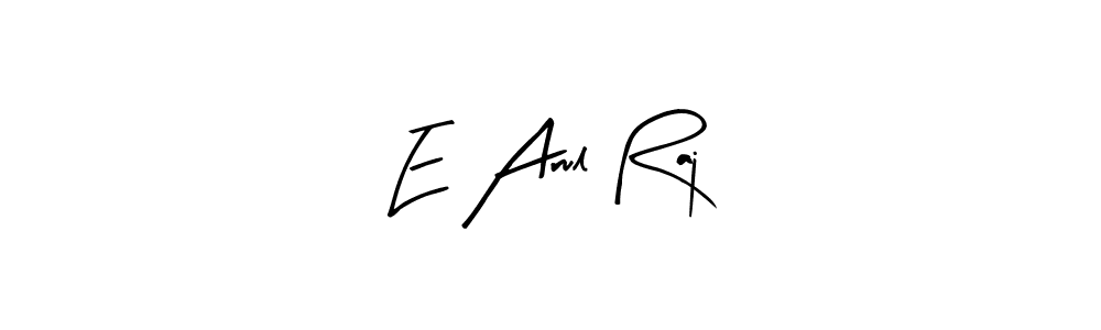 This is the best signature style for the E Arul Raj name. Also you like these signature font (Arty Signature). Mix name signature. E Arul Raj signature style 8 images and pictures png