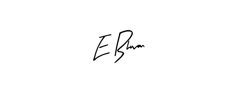 Similarly Arty Signature is the best handwritten signature design. Signature creator online .You can use it as an online autograph creator for name E Bhuvan. E Bhuvan signature style 8 images and pictures png