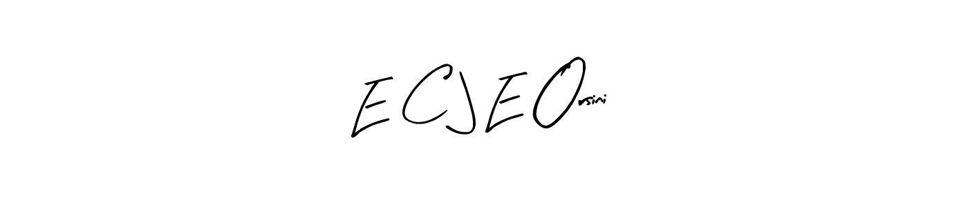 The best way (Arty Signature) to make a short signature is to pick only two or three words in your name. The name E C J E Orsini include a total of six letters. For converting this name. E C J E Orsini signature style 8 images and pictures png