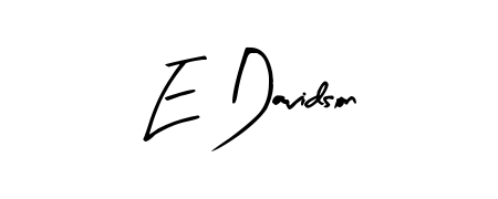 The best way (Arty Signature) to make a short signature is to pick only two or three words in your name. For converting this name E Davidson. E Davidson signature style 8 images and pictures png