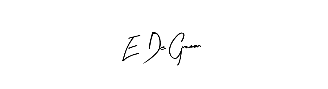 How to make E De Guzman name signature. Use Arty Signature style for creating short signs online. This is the latest handwritten sign. E De Guzman signature style 8 images and pictures png