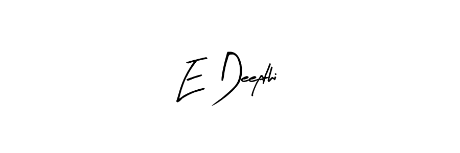 You should practise on your own different ways (Arty Signature) to write your name (E Deepthi) in signature. don't let someone else do it for you. E Deepthi signature style 8 images and pictures png