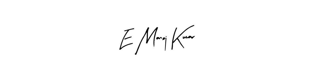 This is the best signature style for the E Manoj Kumar name. Also you like these signature font (Arty Signature). Mix name signature. E Manoj Kumar signature style 8 images and pictures png