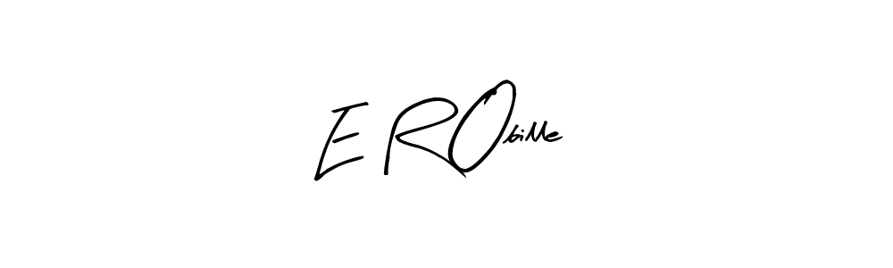 Create a beautiful signature design for name E R Obille. With this signature (Arty Signature) fonts, you can make a handwritten signature for free. E R Obille signature style 8 images and pictures png