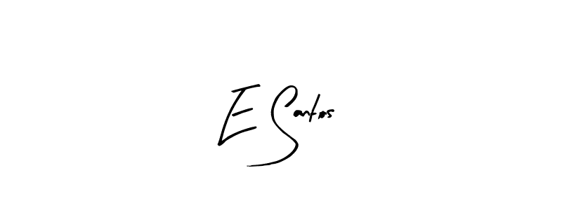 E Santos stylish signature style. Best Handwritten Sign (Arty Signature) for my name. Handwritten Signature Collection Ideas for my name E Santos. E Santos signature style 8 images and pictures png