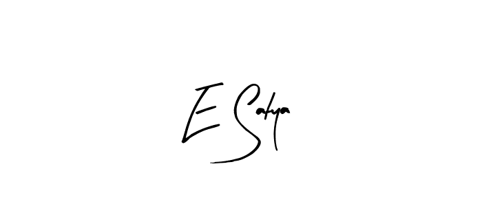 Design your own signature with our free online signature maker. With this signature software, you can create a handwritten (Arty Signature) signature for name E Satya. E Satya signature style 8 images and pictures png