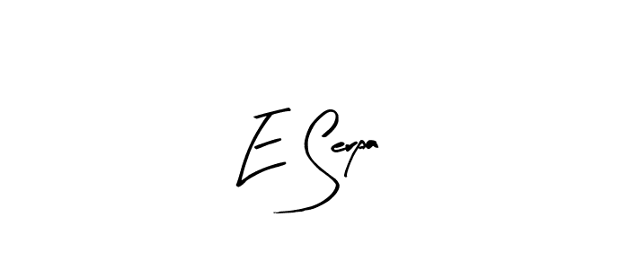 How to make E Serpa name signature. Use Arty Signature style for creating short signs online. This is the latest handwritten sign. E Serpa signature style 8 images and pictures png