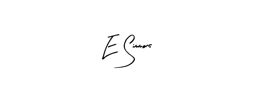 The best way (Arty Signature) to make a short signature is to pick only two or three words in your name. The name E Simmons include a total of six letters. For converting this name. E Simmons signature style 8 images and pictures png