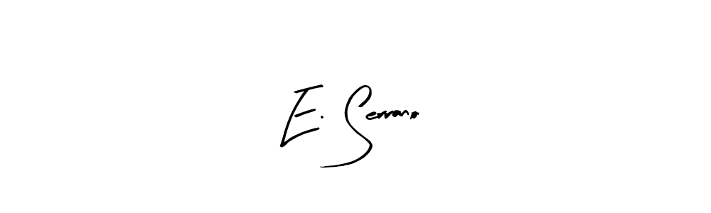 See photos of E. Serrano official signature by Spectra . Check more albums & portfolios. Read reviews & check more about Arty Signature font. E. Serrano signature style 8 images and pictures png