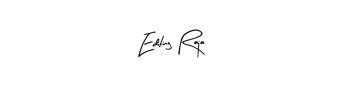 Design your own signature with our free online signature maker. With this signature software, you can create a handwritten (Arty Signature) signature for name Editing Raja. Editing Raja signature style 8 images and pictures png