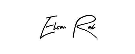 Get inspired by this graceful Arty Signature signature style for name Ehsan Rab. Smooth loops and balanced proportions for everyday use. Ehsan Rab signature style 8 images and pictures png