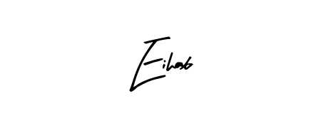 A modern signature idea for name Eihab using Arty Signature font. Clean strokes and elegant curves make it stand out instantly. Eihab signature style 8 images and pictures png