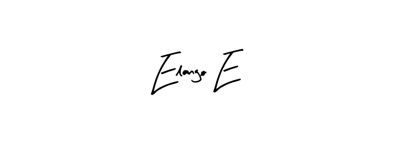 The best way (Arty Signature) to make a short signature is to pick only two or three words in your name. The name Elango E include a total of six letters. For converting this name. Elango E signature style 8 images and pictures png