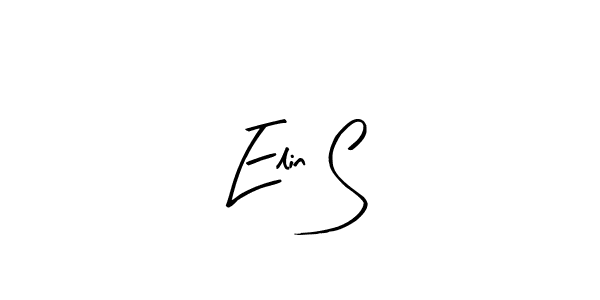 if you are searching for the best signature style for your name Elin S. so please give up your signature search. here we have designed multiple signature styles  using Arty Signature. Elin S signature style 8 images and pictures png