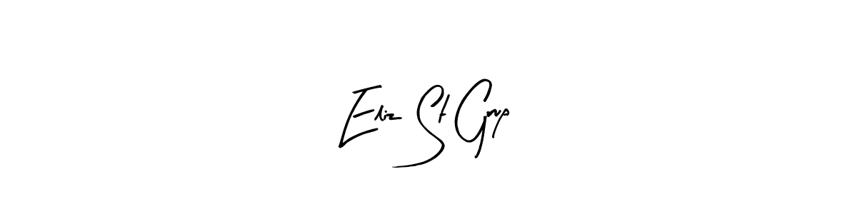 Also You can easily find your signature by using the search form. We will create Eliz St Grup name handwritten signature images for you free of cost using Arty Signature sign style. Eliz St Grup signature style 8 images and pictures png