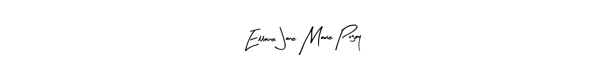 Make a beautiful signature design for name Ellaine Jane Marie Pugoy. With this signature (Arty Signature) style, you can create a handwritten signature for free. Ellaine Jane Marie Pugoy signature style 8 images and pictures png