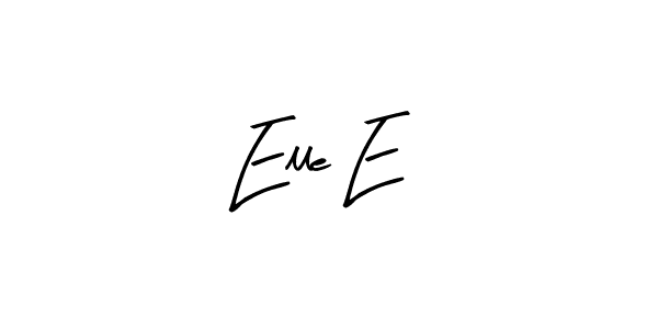 Similarly Arty Signature is the best handwritten signature design. Signature creator online .You can use it as an online autograph creator for name Elle E. Elle E signature style 8 images and pictures png