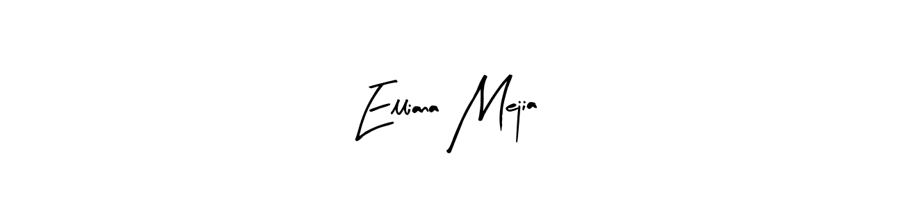 How to make Elliana Mejia name signature. Use Arty Signature style for creating short signs online. This is the latest handwritten sign. Elliana Mejia signature style 8 images and pictures png