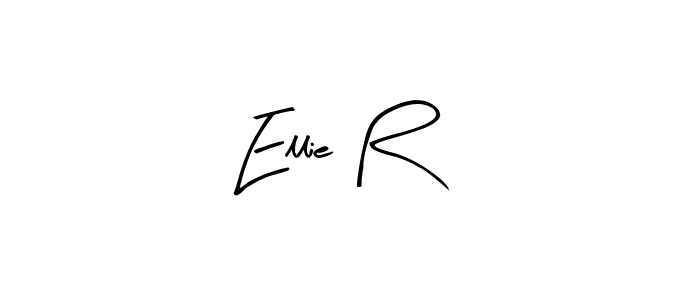 Ellie R stylish signature style. Best Handwritten Sign (Arty Signature) for my name. Handwritten Signature Collection Ideas for my name Ellie R. Ellie R signature style 8 images and pictures png