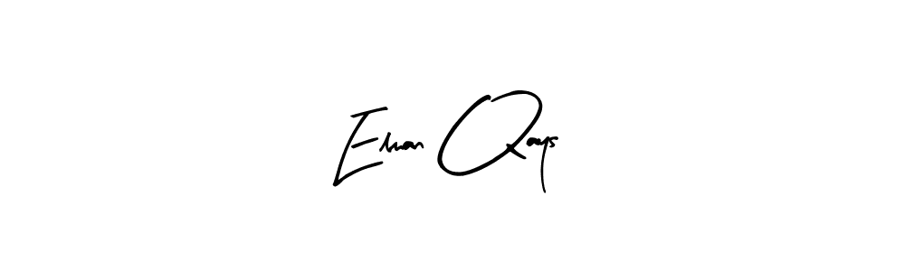 Create a beautiful signature design for name Elman Qays. With this signature (Arty Signature) fonts, you can make a handwritten signature for free. Elman Qays signature style 8 images and pictures png