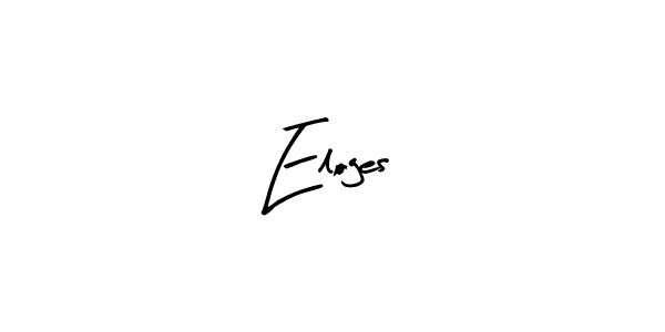 Design your own signature with our free online signature maker. With this signature software, you can create a handwritten (Arty Signature) signature for name Eloges. Eloges signature style 8 images and pictures png
