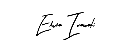 Create a beautiful signature design for name Elvia Irawati. With this signature (Arty Signature) fonts, you can make a handwritten signature for free. Elvia Irawati signature style 8 images and pictures png