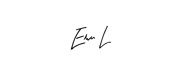 Use a signature maker to create a handwritten signature online. With this signature software, you can design (Arty Signature) your own signature for name Elvin L. Elvin L signature style 8 images and pictures png